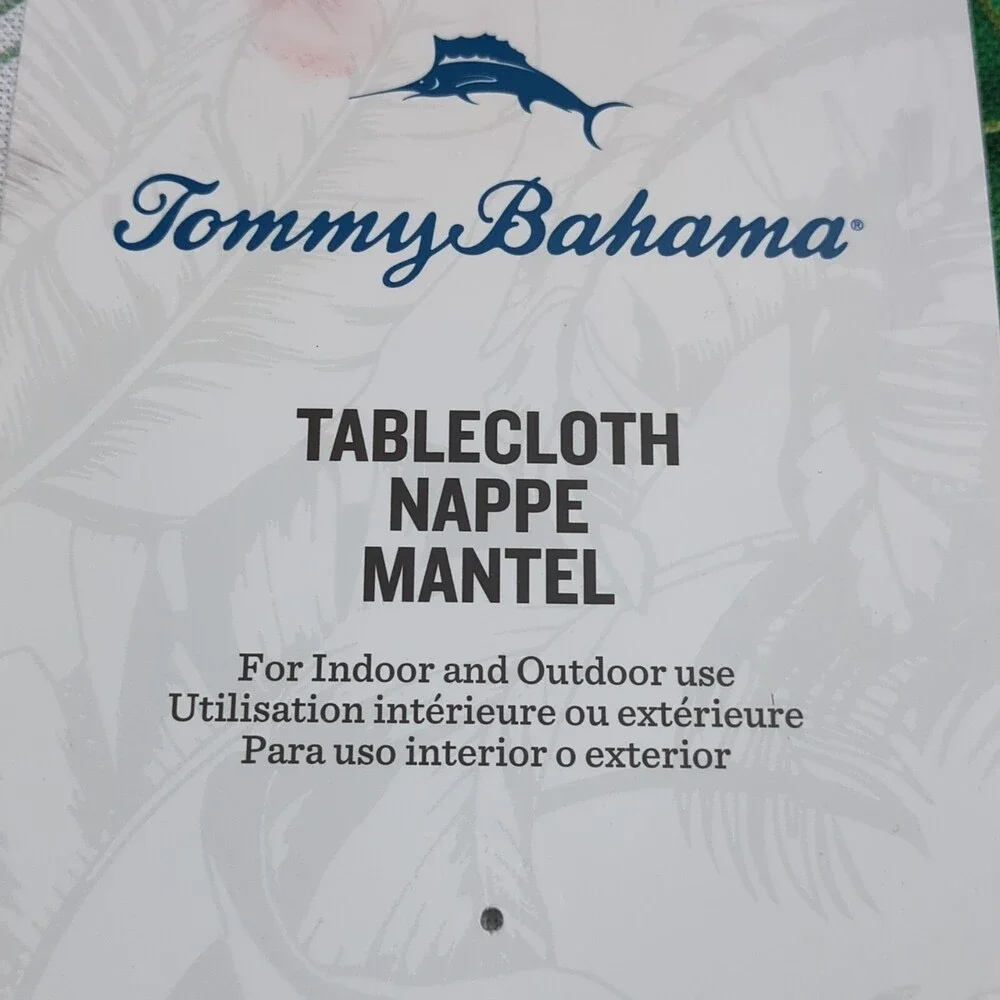 Tommy Bahama Tablecloth 60x84 Oblong Palm Philodendron Leaf Indoor Outdoor